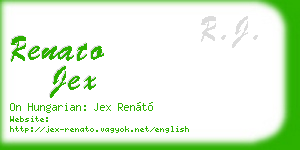 renato jex business card